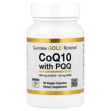 Фото товара: Коэнзим Q10 California Gold Nutrition with PQQ, 60 растительных капсул