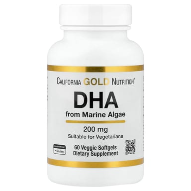 DHA California Gold Nutrition from Marine Algae 60 Veggie, 200 мг, мягкие капсулы