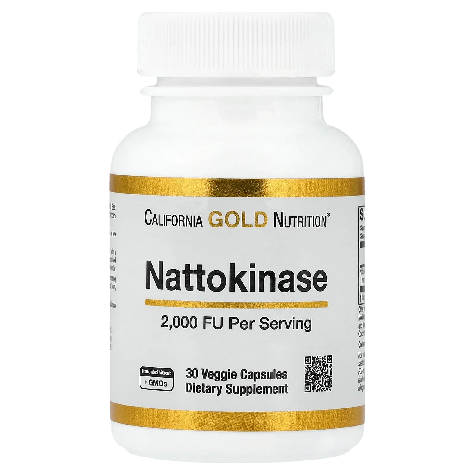 Наттокиназа California Gold Nutrition Proteolytic Enzyme 2, оттенок 000 FUs, 30 растительных капсул — фото 3
