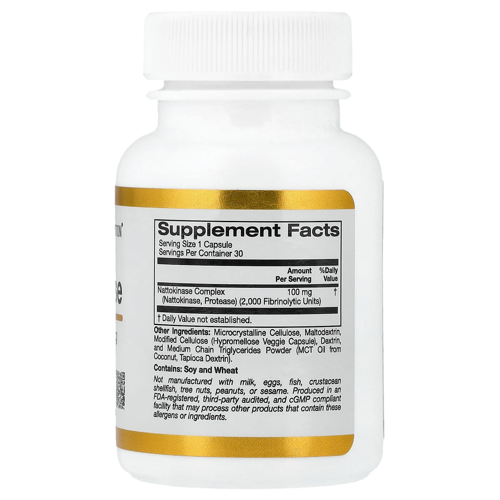 Наттокиназа California Gold Nutrition Proteolytic Enzyme 2, оттенок 000 FUs, 30 растительных капсул — фото 4
