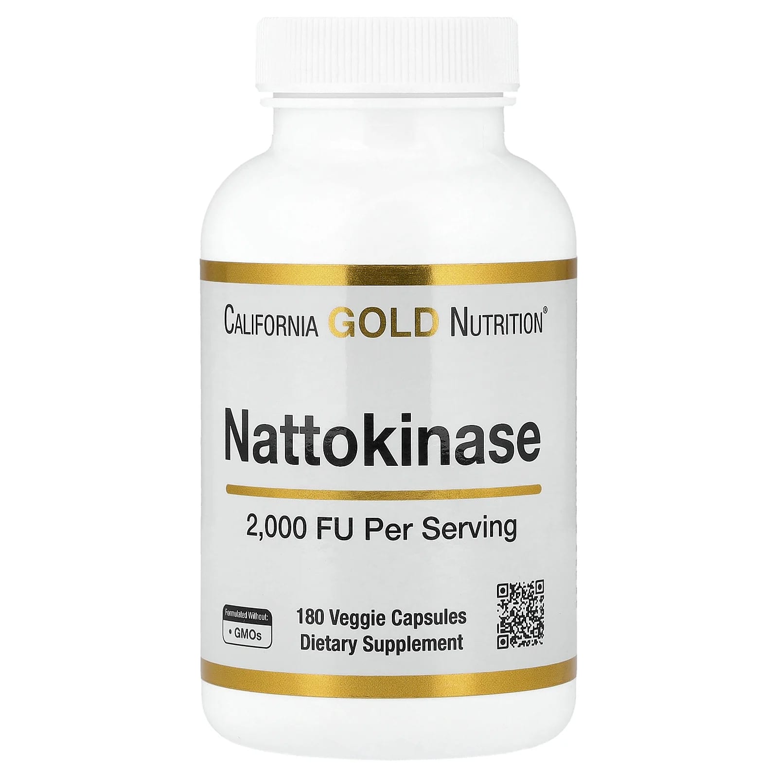 Наттокиназа California Gold Nutrition Proteolytic Enzyme 2, оттенок 000 FU, 180 растительных капсул — фото 3