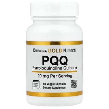 PQQ (пирролохинолинхинон) California Gold Nutrition, 20 мг, 60 растительных капсул