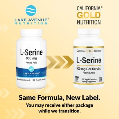 L-Серин California Gold Nutrition, 900 мг, 120 вегетарианских капсул