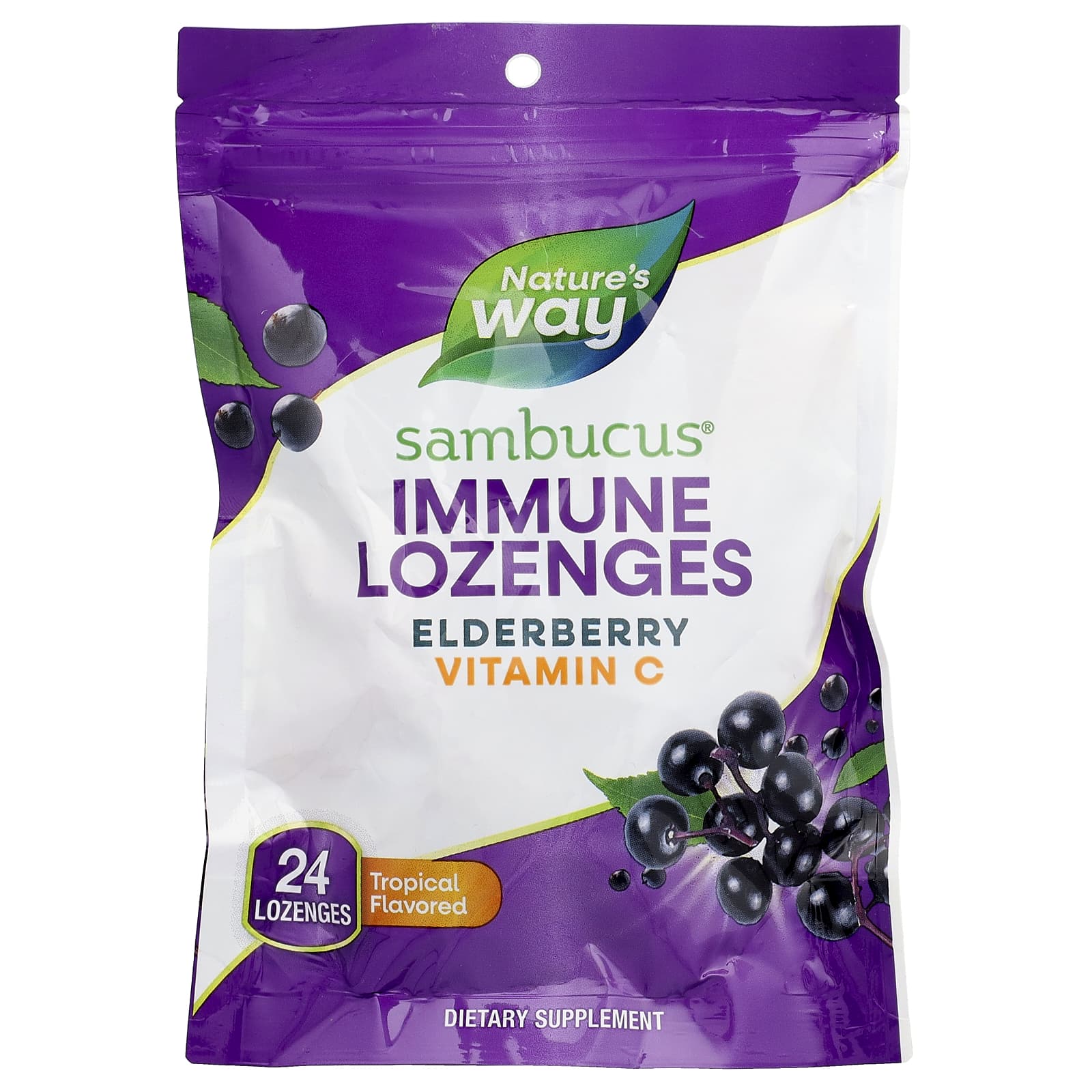 Бузина Nature's Way® Immune, оттенок Tropical, 24 пастилок