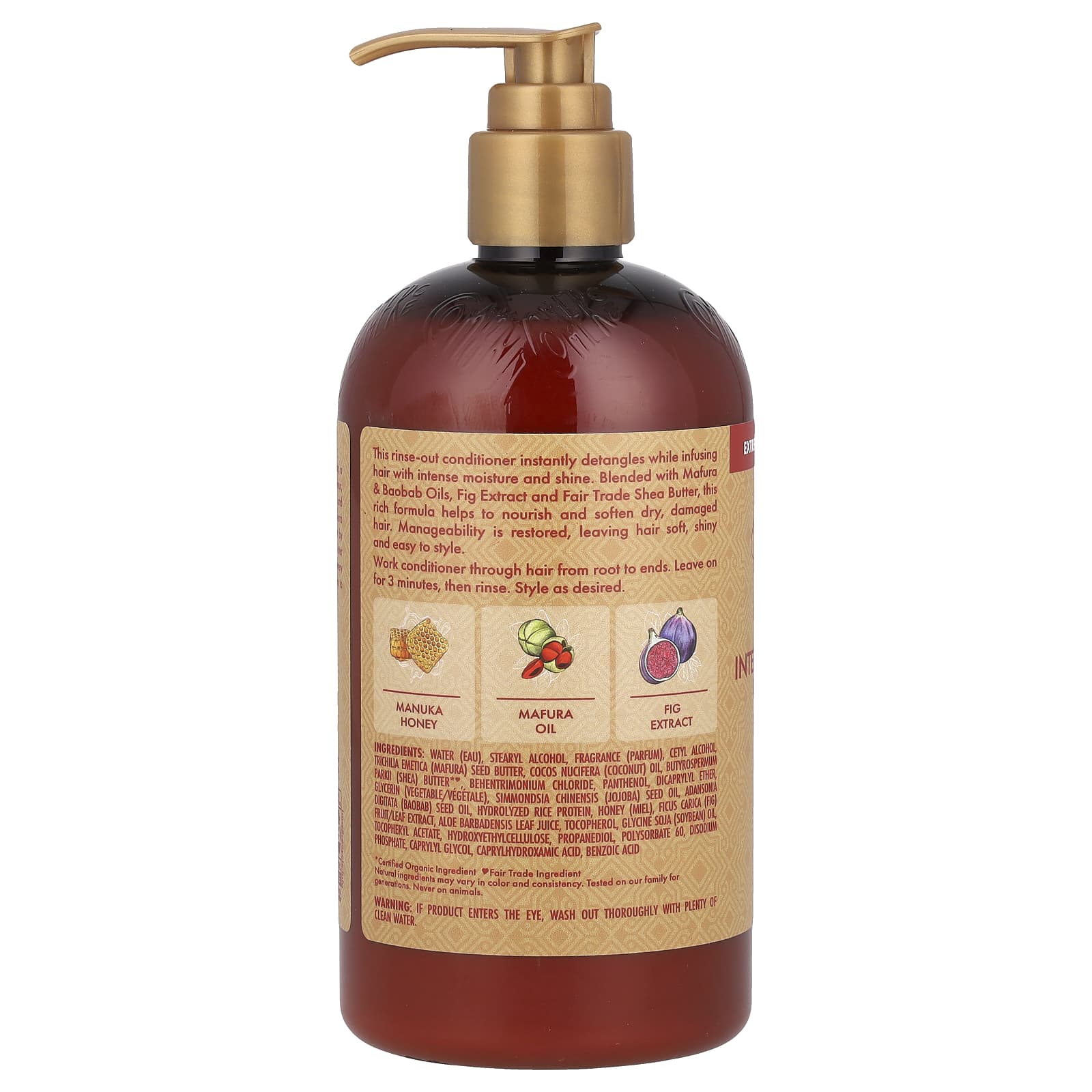 Кондиционер SheaMoisture Manuka Honey & Mafura Oil Intensive Hydration, 384 мл, масло — фото 2