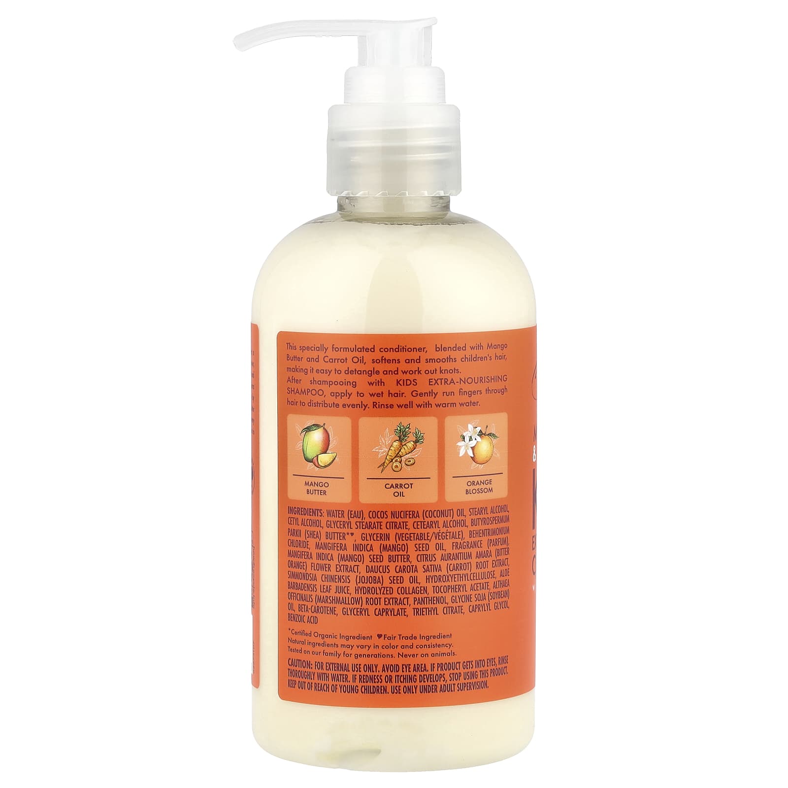 Детский кондиционер SheaMoisture Extra-Nourishing Dry Delicate Hair Mango & Carrot, 227 мл — фото 2