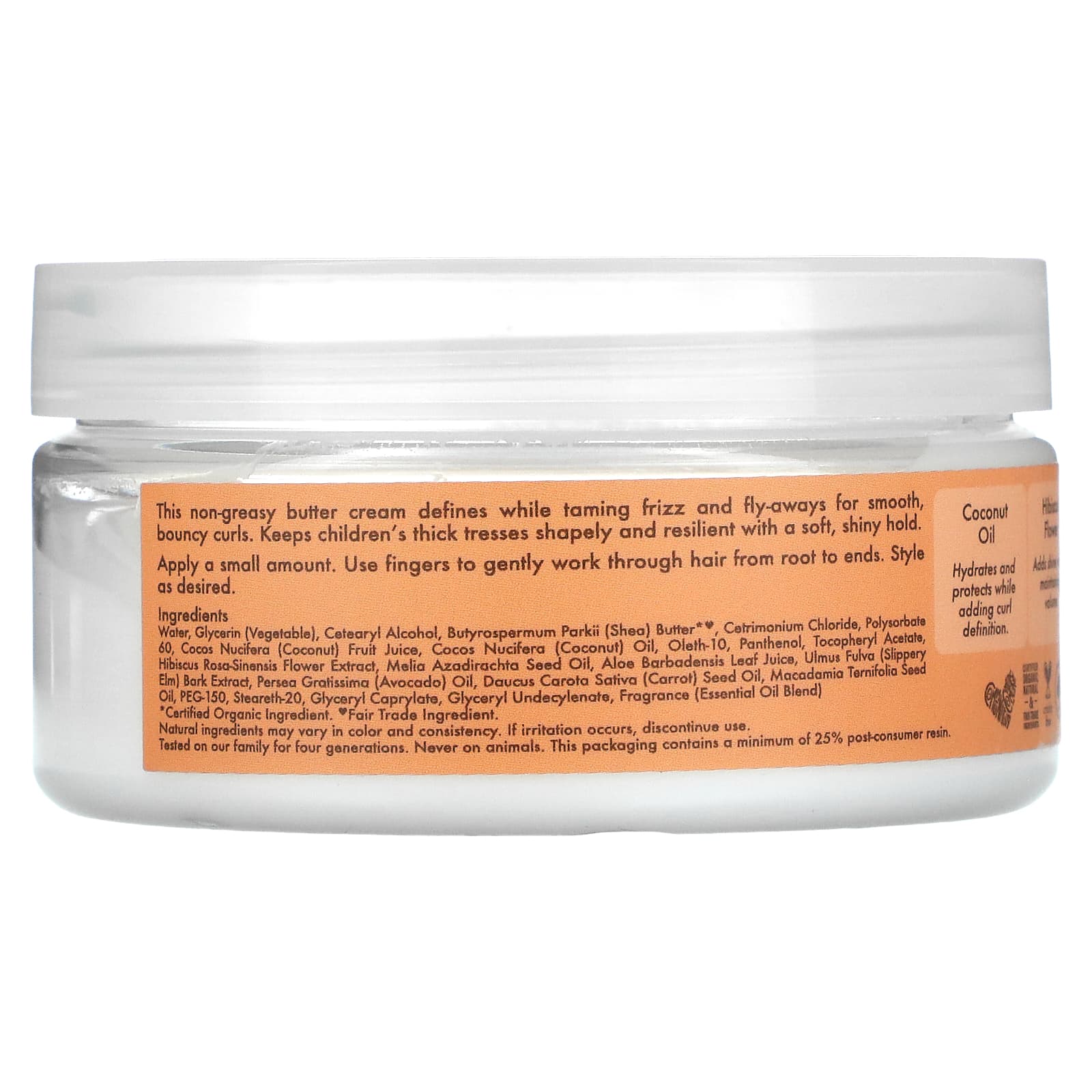 Детский крем SheaMoisture Curling Butter, вкус Coconut & Hibiscus, 170 г — фото 4