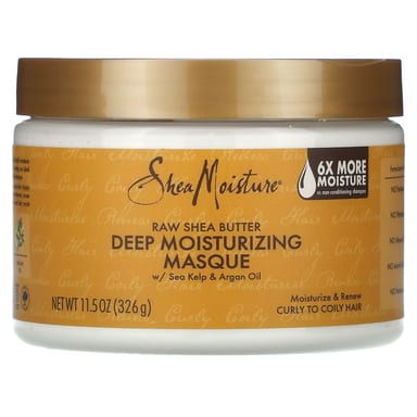 Аргановое масло SheaMoisture Raw Shea Butter Deep Moisturizing Masque with Sea Kelp &, 326 г