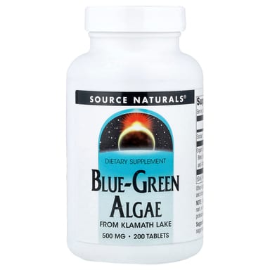 Сине-зелёные водоросли Source Naturals Blue-Green Algae, 500 мг, 200 таблеток