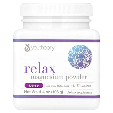 Магний Youtheory Relax Powder, вкус Berry, 126 г, порошок