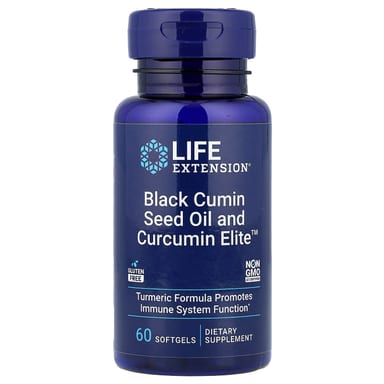 Куркумин Life Extension Black Cumin Seed Oil and Elite™, 60 мягких капсул