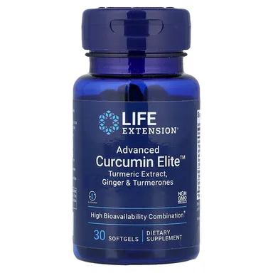 Фото товара: Куркумин Life Extension Advanced Elite™ Turmeric Extract Ginger & Turmerones, 30 мягких капсул