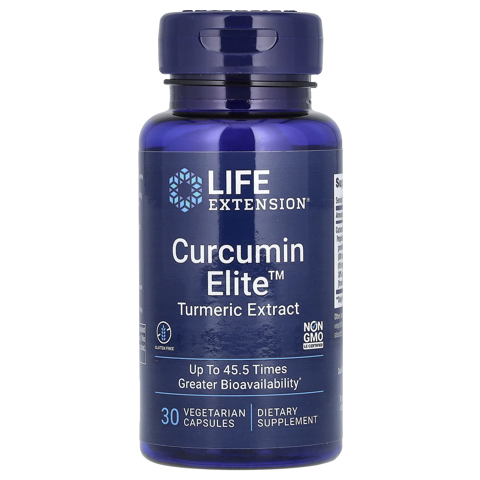 Куркумин Life Extension Elite Turmeric Extract, 30 растительных капсул