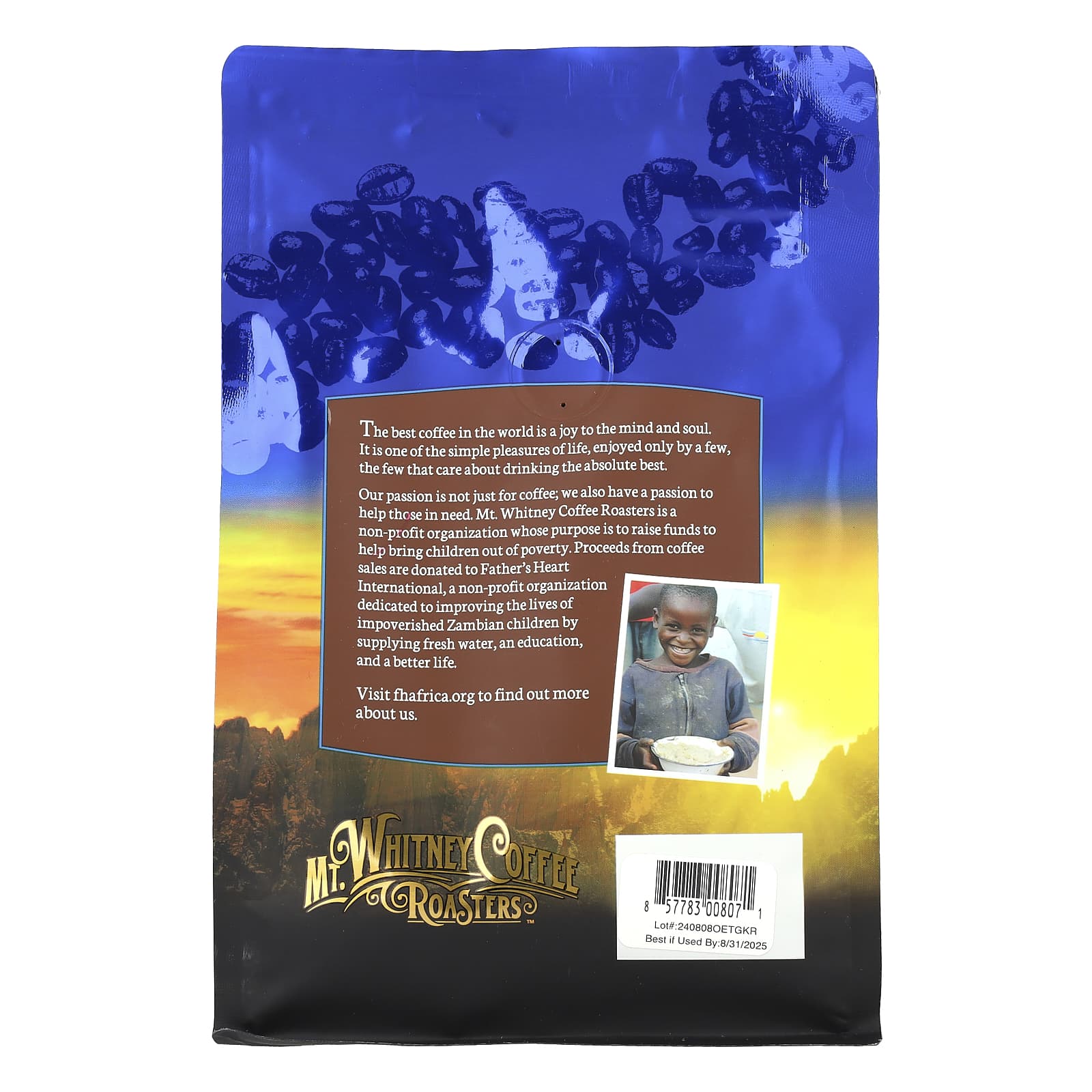 Молотый кофе Mt. Whitney Coffee Roasters Organic Ethiopia Guji Medium Roast, 340 г