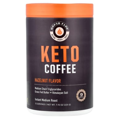 Кофе RAPIDFIRE Keto Hazelnut Medium Roast, оттенок Instant, 225 г