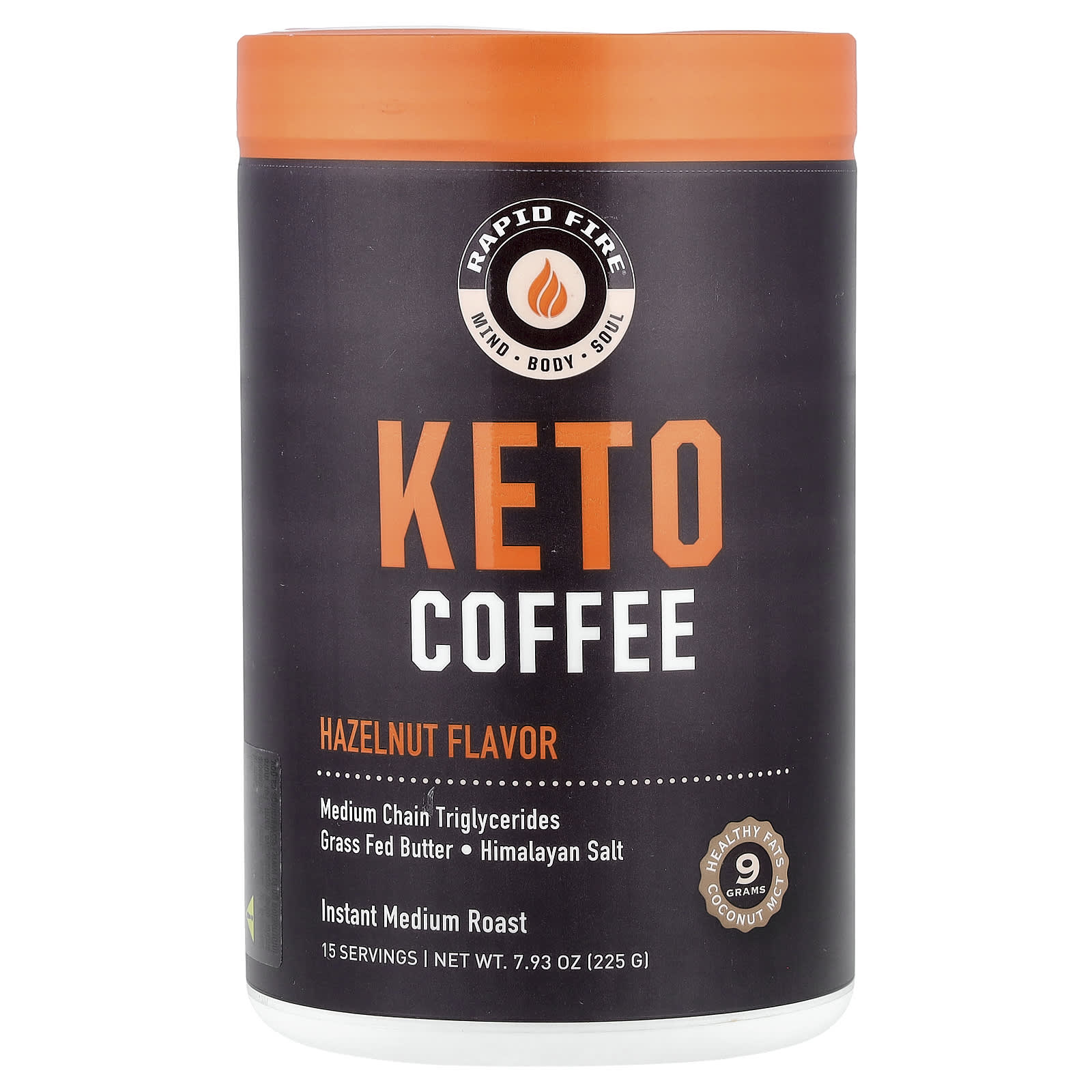Кофе RAPIDFIRE Keto Hazelnut Medium Roast, оттенок Instant, 225 г