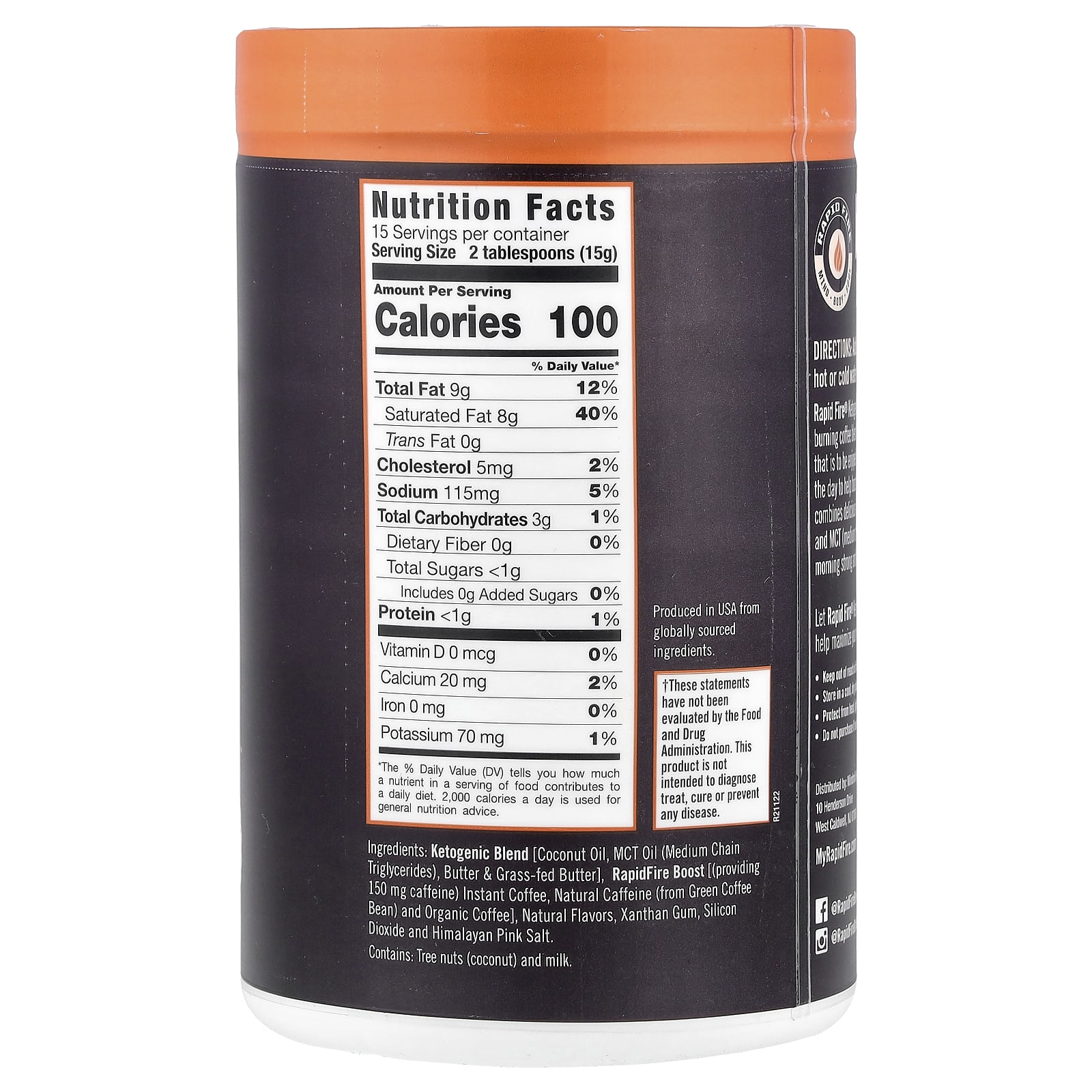 Кофе RAPIDFIRE Keto Hazelnut Medium Roast, оттенок Instant, 225 г — фото 2