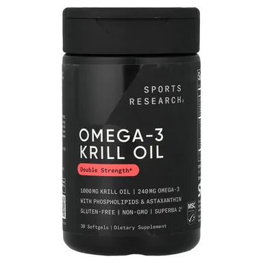 Фото товара: Масло криля Sports Research Omega-3, 30 мягких капсул
