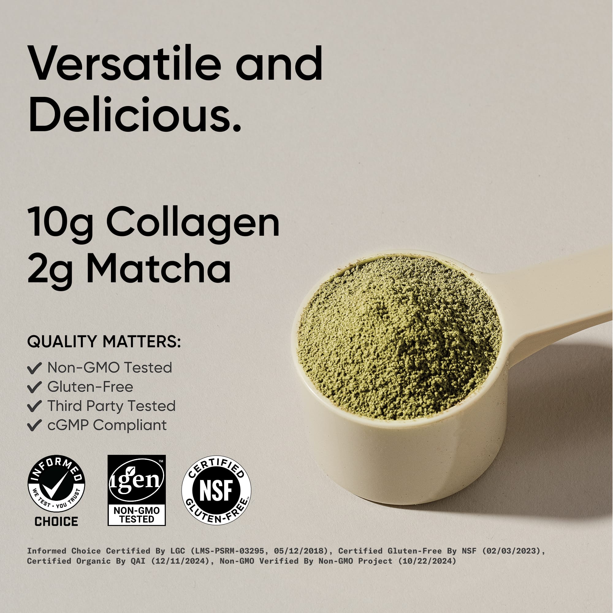 Коллаген Sports Research Organic Peptides, оттенок Matcha, 288 г