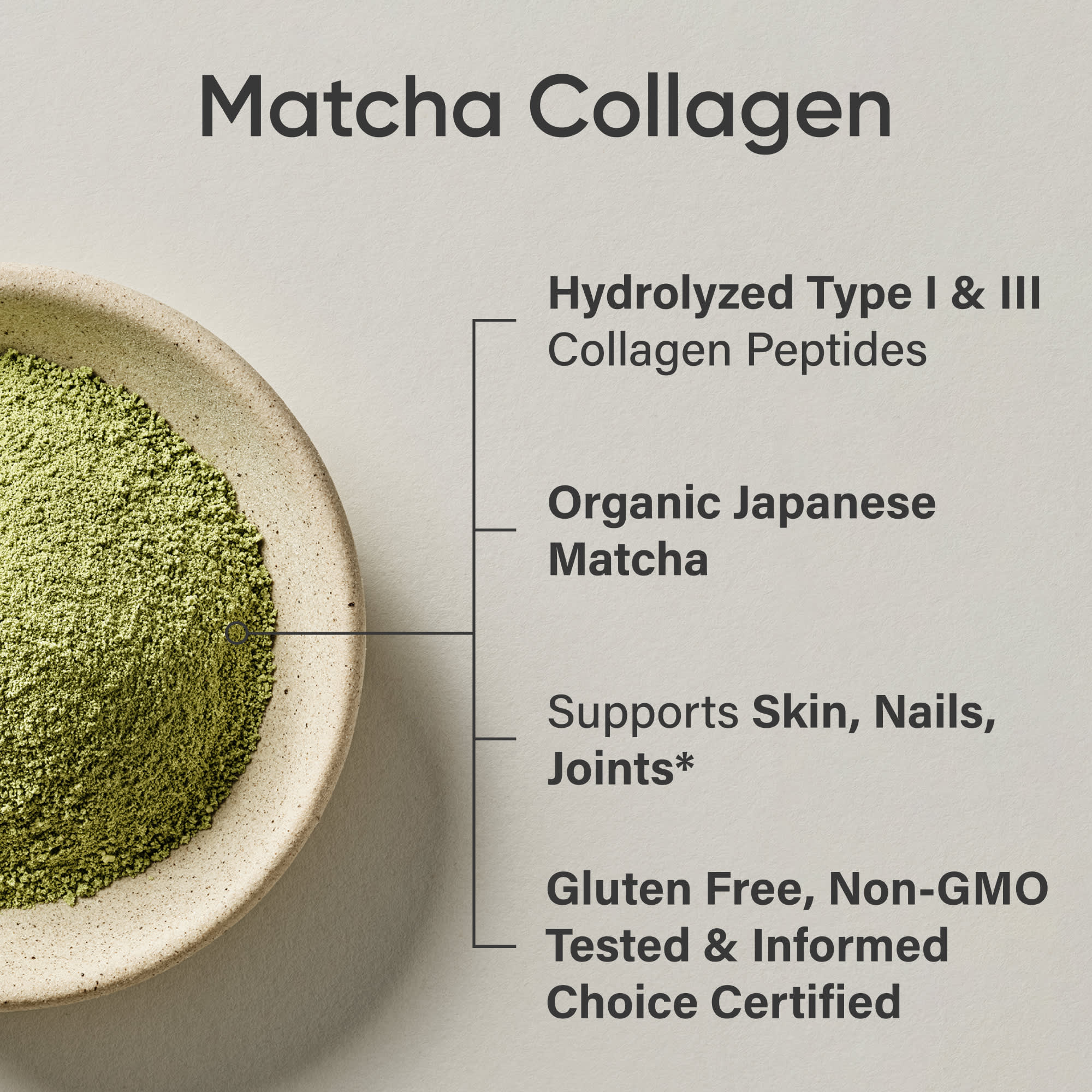 Коллаген Sports Research Organic Peptides, оттенок Matcha, 288 г — фото 3