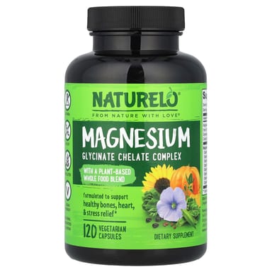 Магний глицинат NATURELO Chelate Complex, 120 растительных капсул