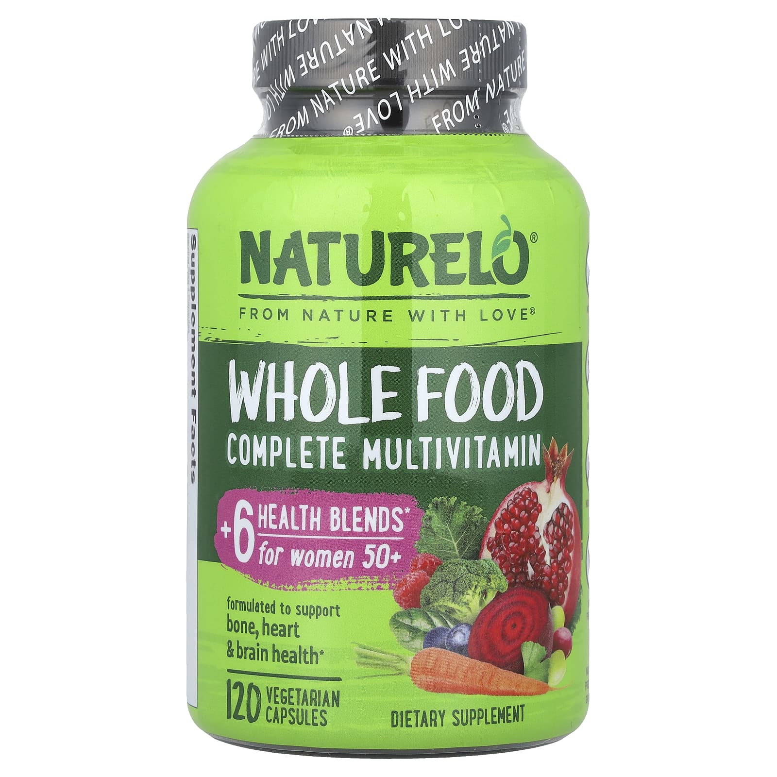 Мультивитамины NATURELO Whole Food Complete For Women 50+, 120 растительных капсул