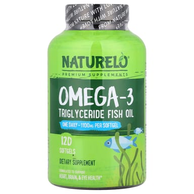 Рыбий жир NATURELO Omega-3 Triglyceride, 1100 мг, 120 мягких капсул