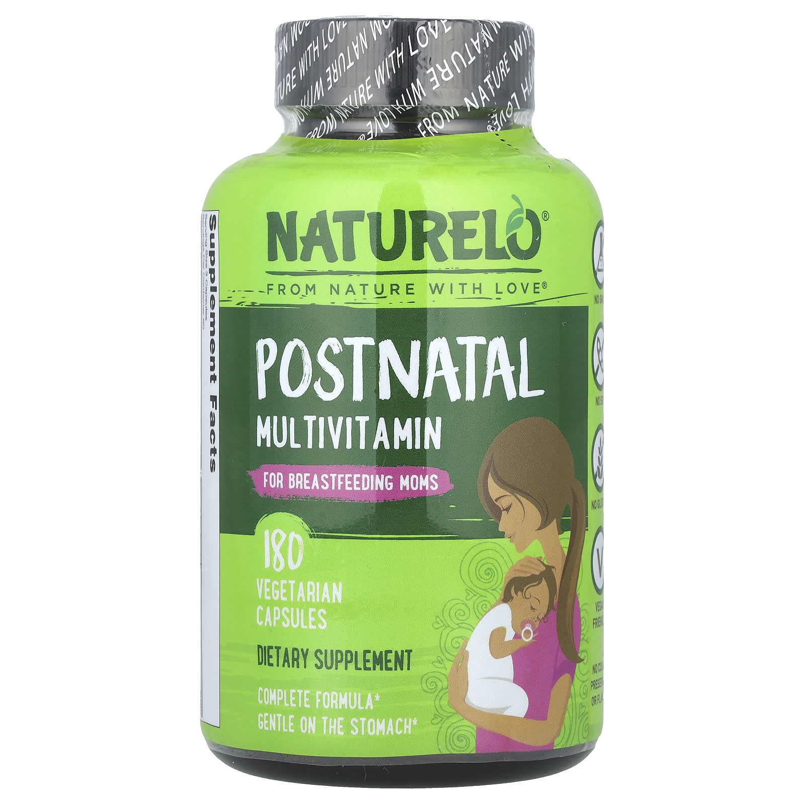 Мультивитамины NATURELO Postnatal for Breastfeeding Moms, 180 растительных капсул