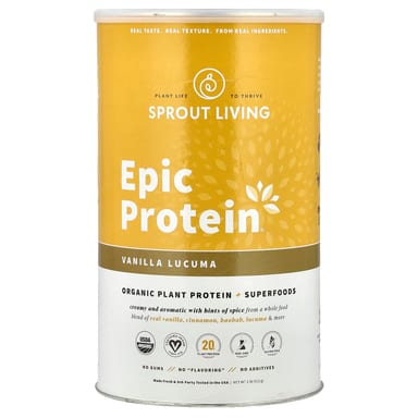 Растительный протеин Sprout Living Epic Protein® Organic Superfoods, вкус Vanilla Lucuma, 912 г
