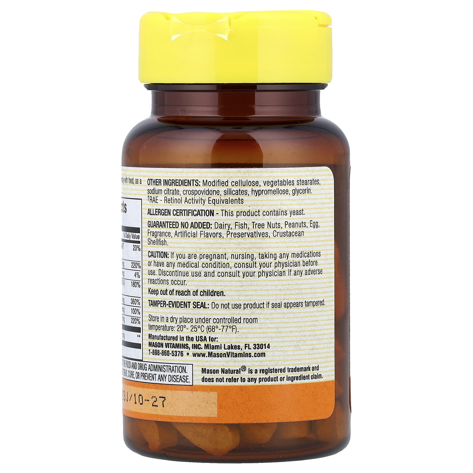Витамины Mason Natural Vision Plus Lutein, 60 таблеток — фото 3