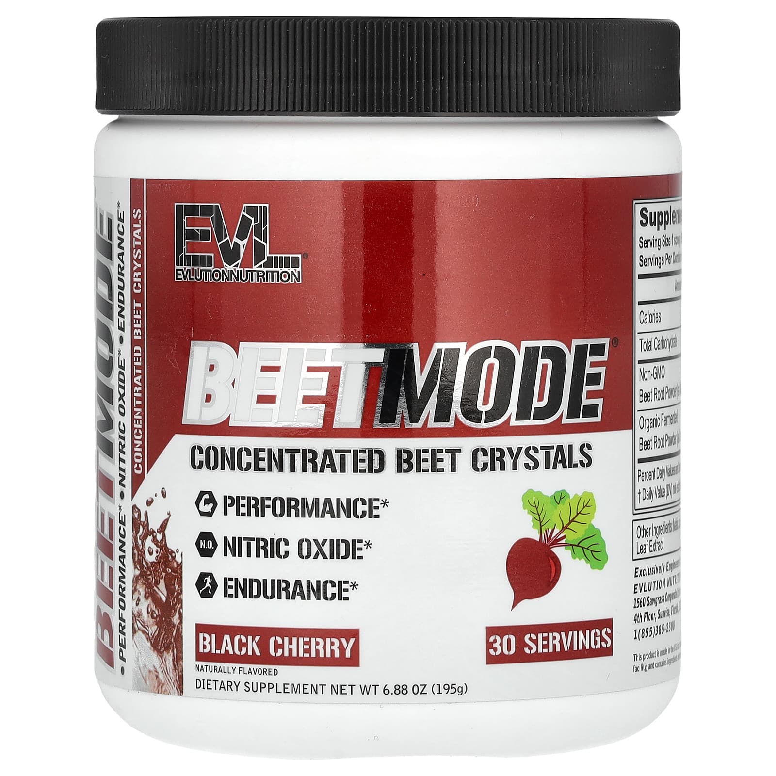 Кристаллы свеклы EVLution Nutrition, 195 г (6.88 oz) черная вишня