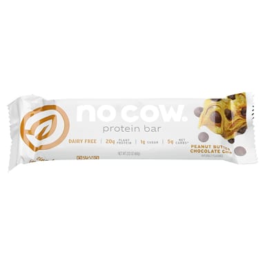 Арахисовая паста No Cow Protein Bar, вкус Peanut Butter Chocolate Chip, 60 г, 12 шт., батончик