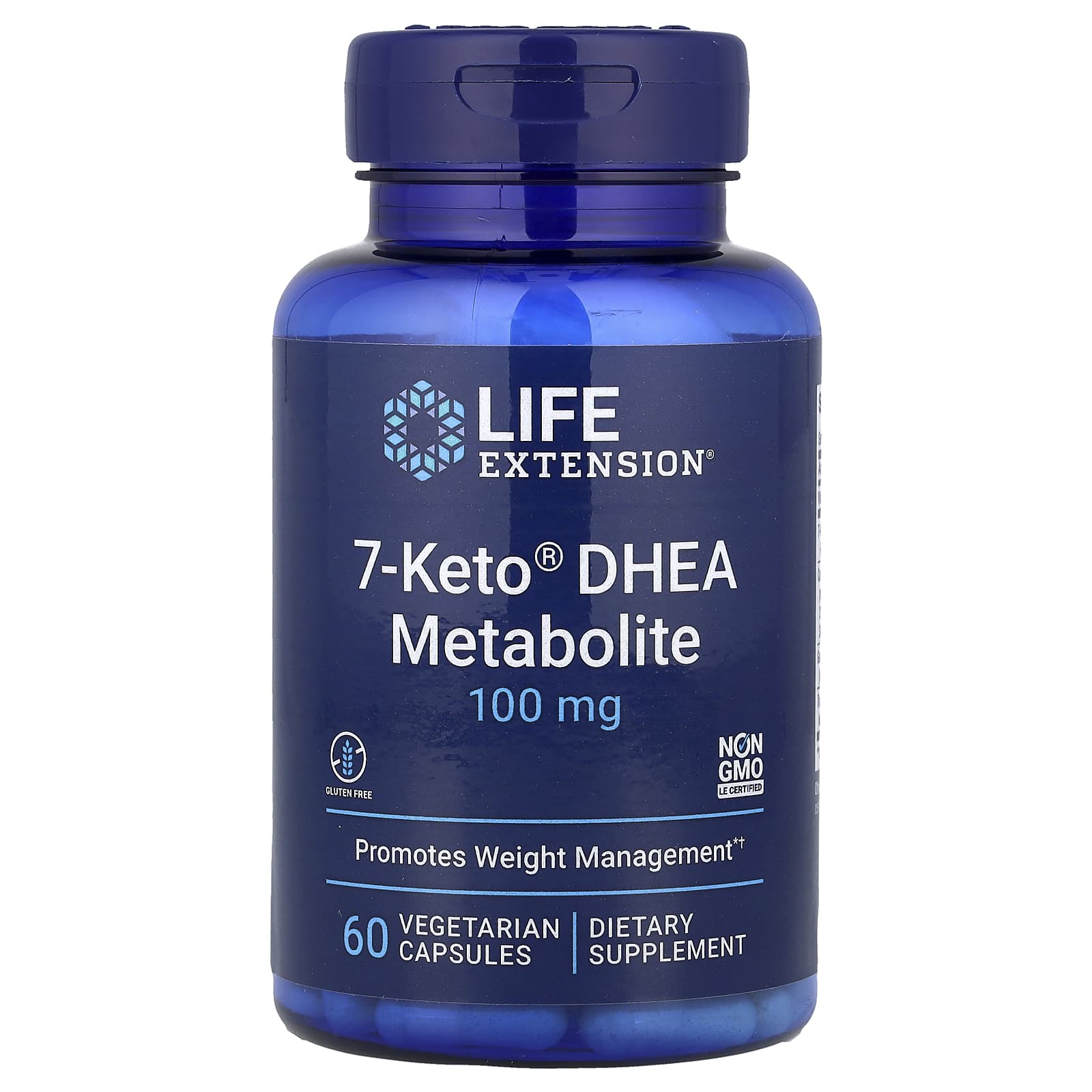 DHEA Life Extension 7-Keto® Metabolite, 100 мг, 60 растительных капсул