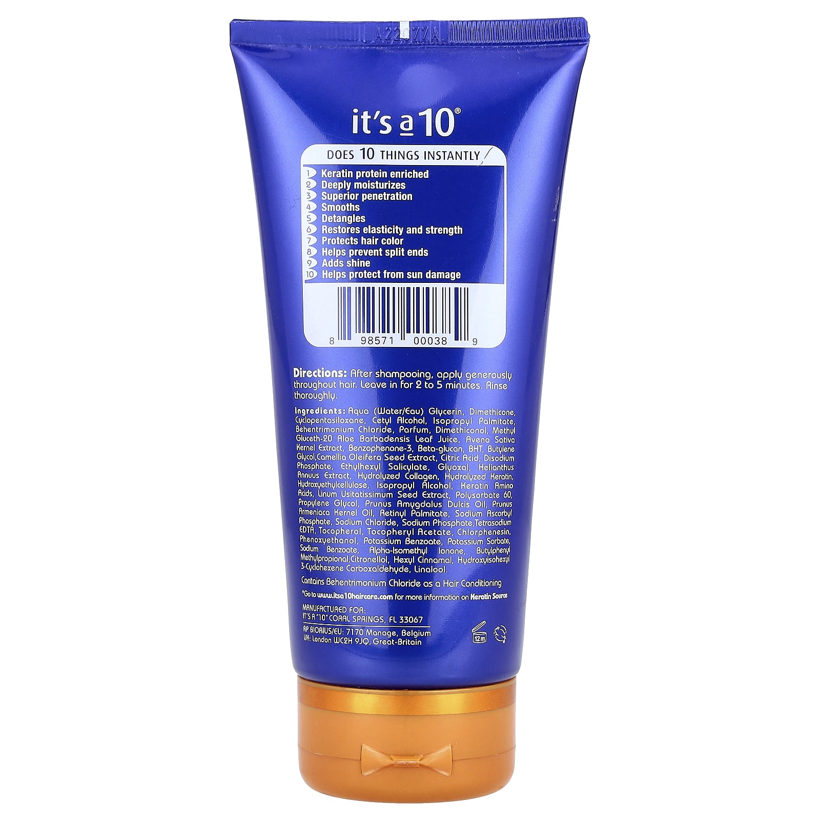 Кондиционер It's a 10 Miracle Deep Plus Keratin®, 148 мл — фото 2