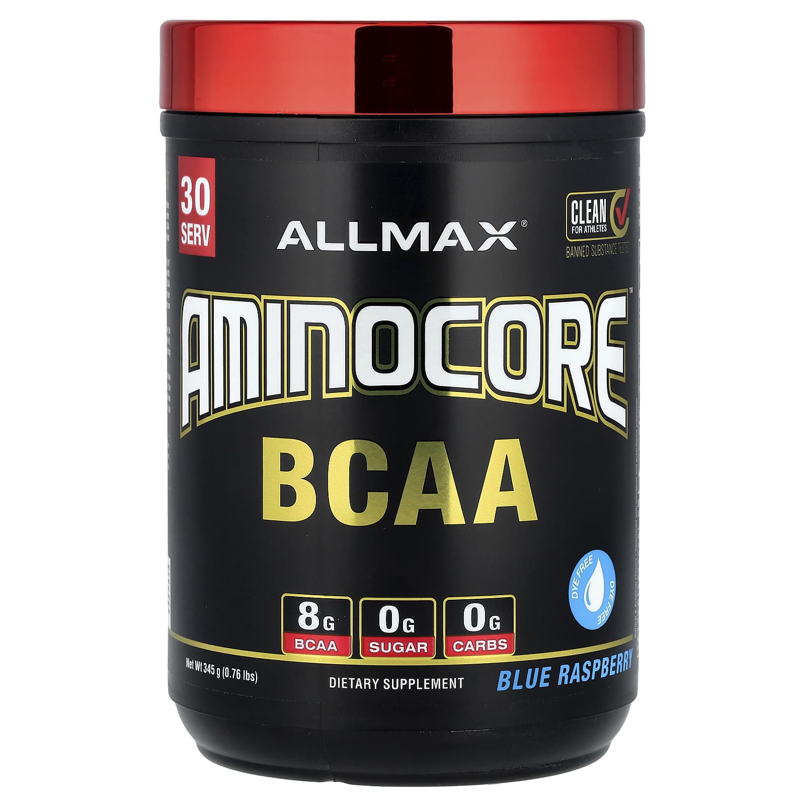 BCAA ALLMAX AMINOCORE™, вкус Blue Raspberry, 345 г
