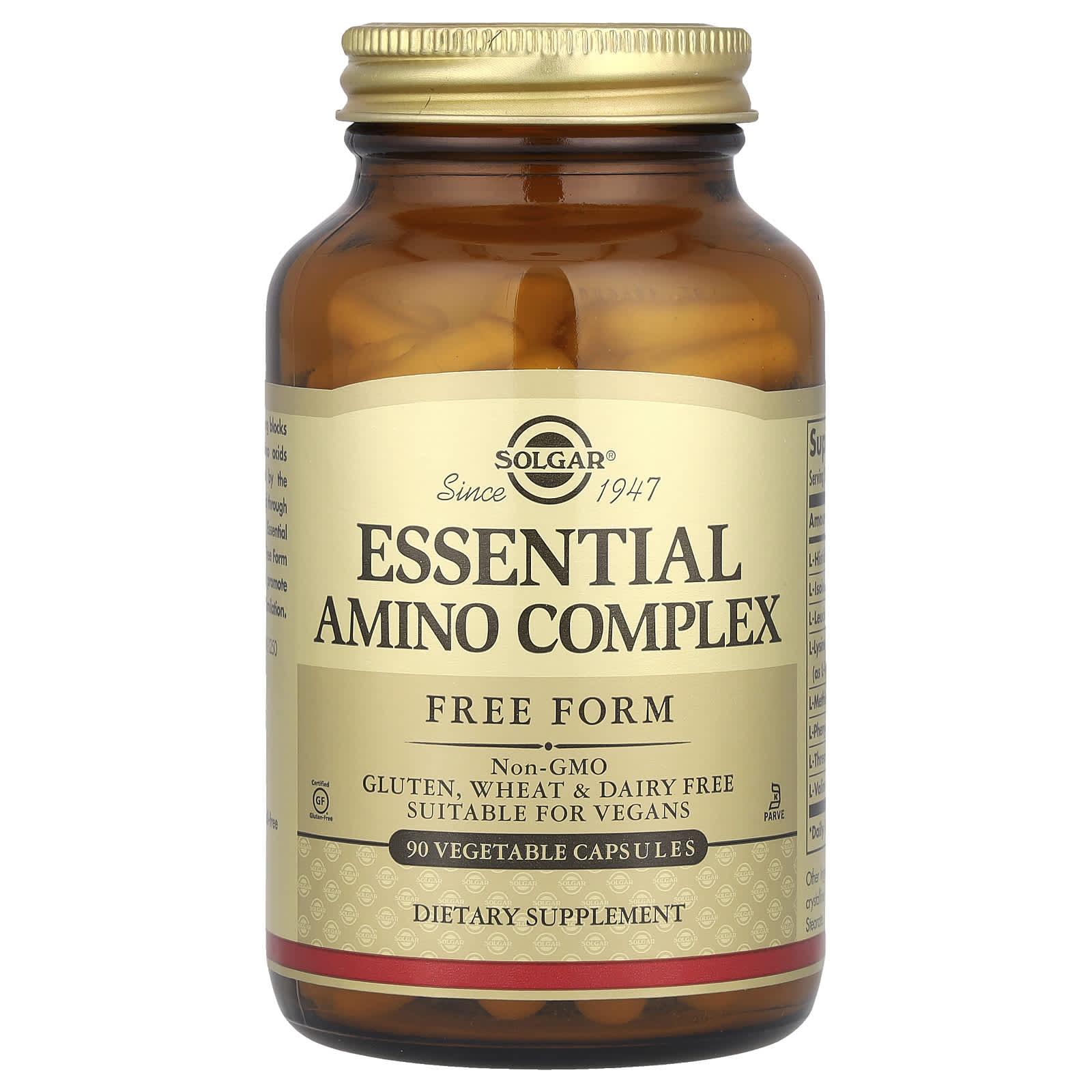 Комплекс Solgar Essential Amino, 90 растительных капсул