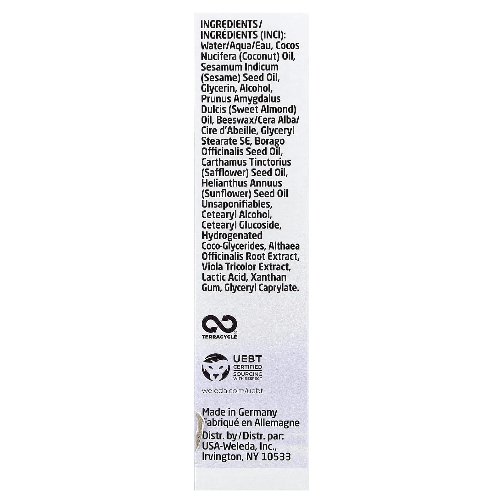 Детский крем для лица Weleda Baby Sensitive Care White Mallows Extracts, 50 мл — фото 3