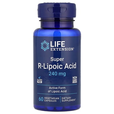 R-липоевая кислота Life Extension Super R-Lipoic Acid, 60 растительных капсул