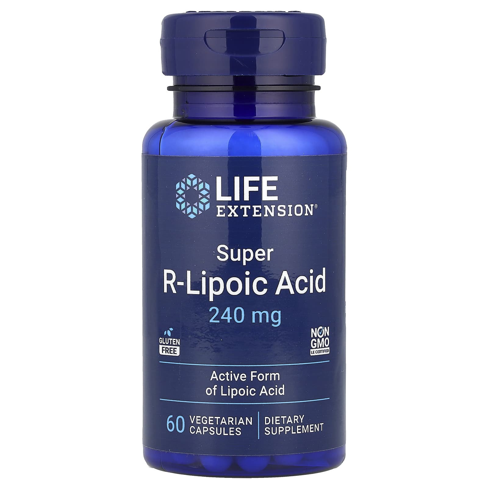 R-липоевая кислота Life Extension Super R-Lipoic Acid, 60 растительных капсул