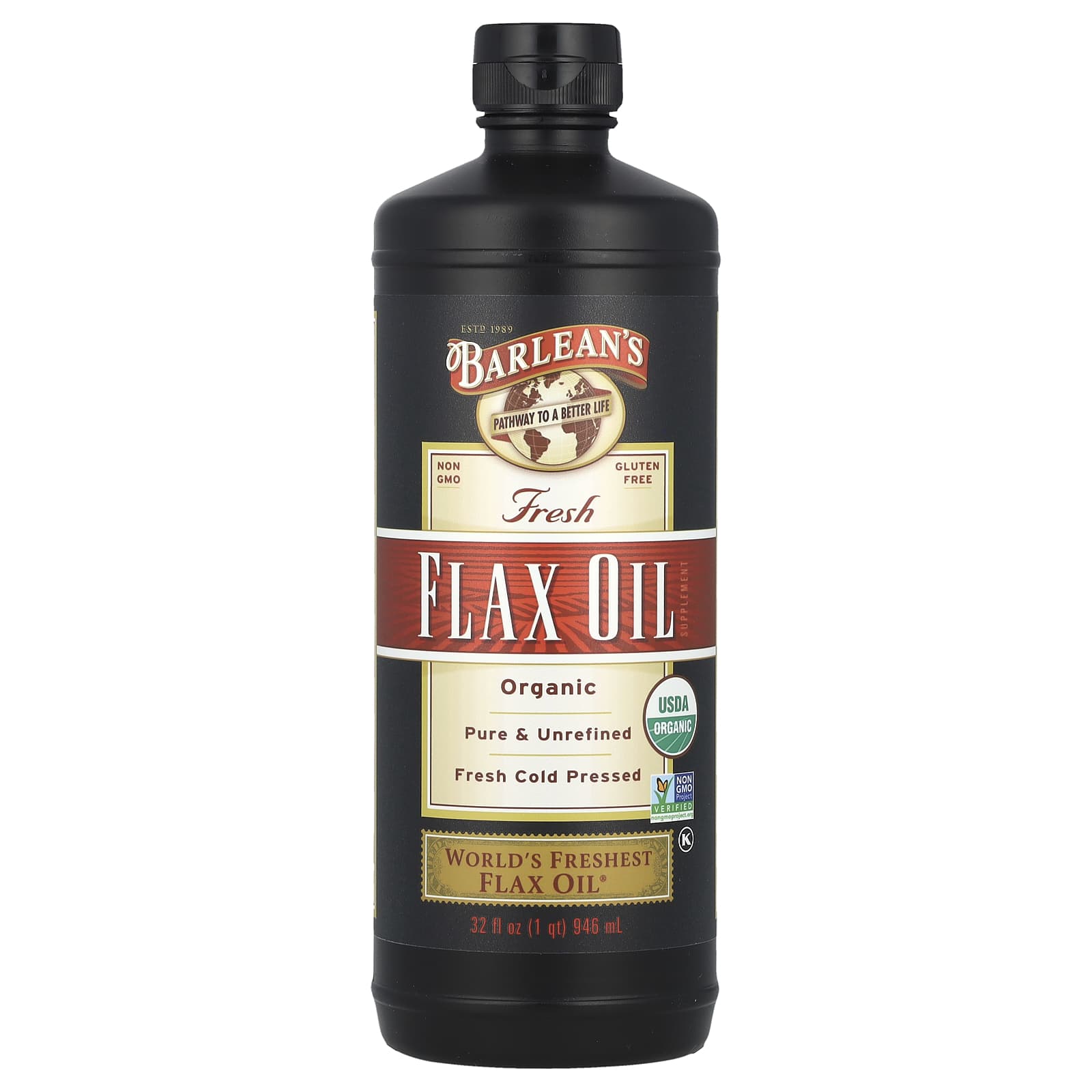 Масло Barlean's Organic Fresh Flax, 946 мл