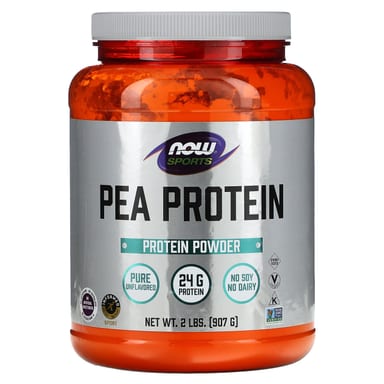 Гороховый протеин NOW Foods Sports Pure, без вкуса, 907 г