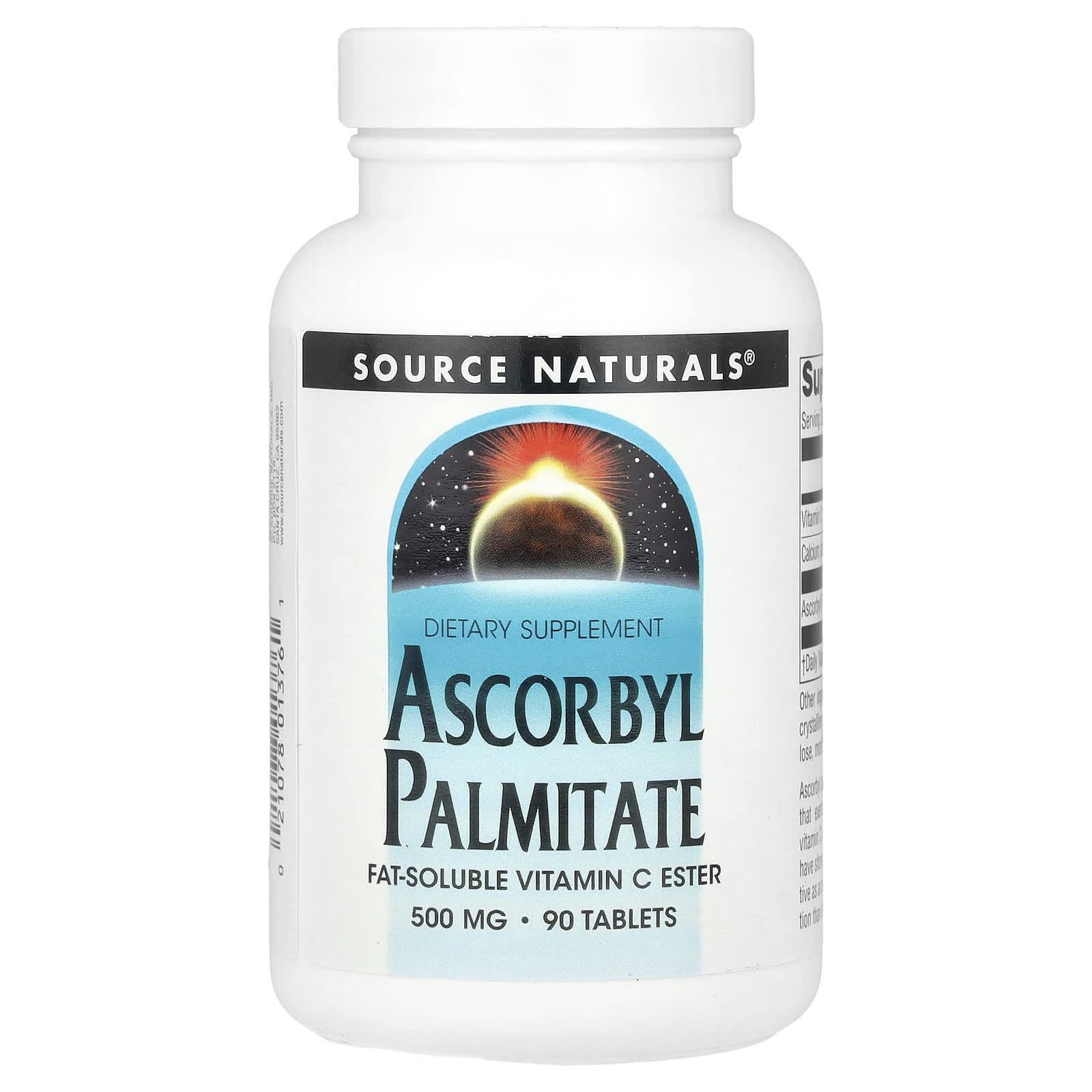 Аскорбил пальмитат Source Naturals, 500 мг, 90 таблеток