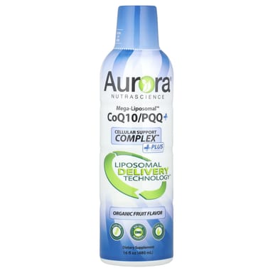 Коэнзим Q10 Aurora Nutrascience Mega-Liposomal™ /PQQ+ Organic Fruit, 480 мл