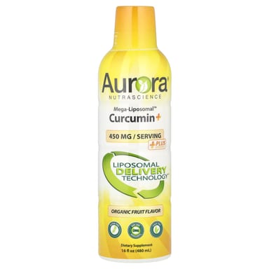 Куркумин Aurora Nutrascience Mega-Liposomal™ Organic Fruit, 450 мг, 480 мл
