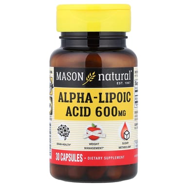 Альфа-липоевая кислота Mason Natural Alpha-Lipoic Acid, 600 мг, 30 капсул