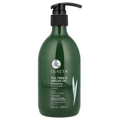 Фото товара: Аргановое масло Luseta Beauty Tea Tree & Shampoo For Damaged & Oily Hair, 500 мл