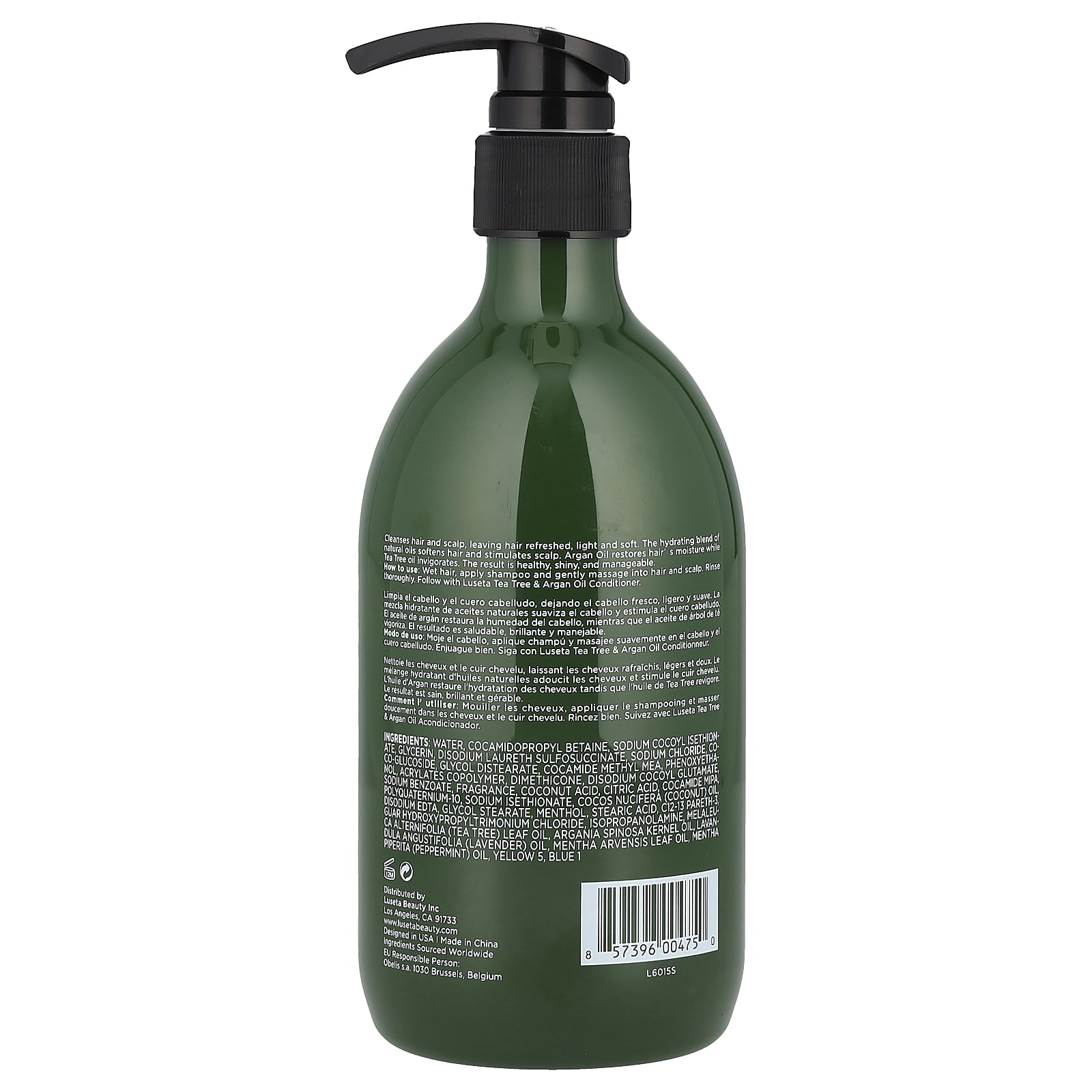 Аргановое масло Luseta Beauty Tea Tree & Shampoo For Damaged & Oily Hair, 500 мл — фото 2