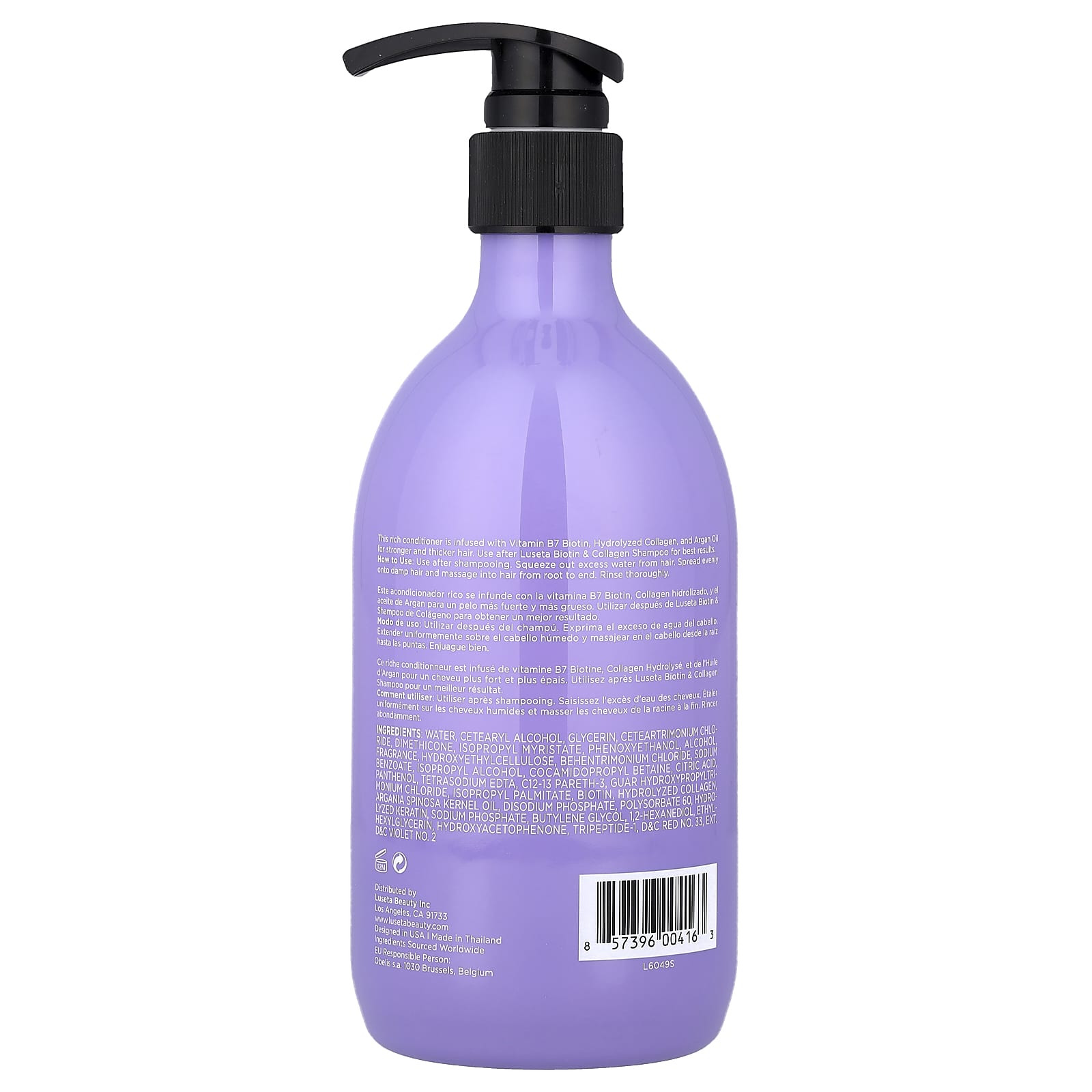 Кондиционер Luseta Beauty Biotin & Collagen For Thin & Dry Hair, 500 мл — фото 2