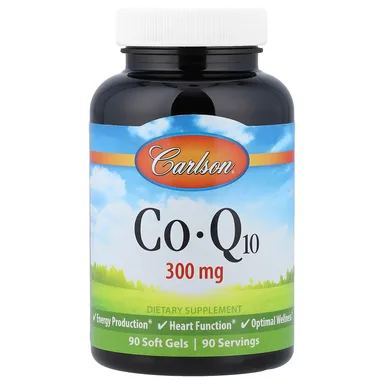 Фото товара: Коэнзим Q10 Carlson, 300 мг, 90 мягких капсул