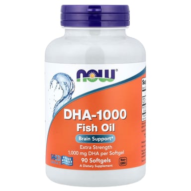 Рыбий жир NOW Foods DHA-1000, 90 мягких капсул